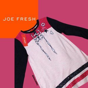 NWT Joe Fresh Pink Graphic Hockey Inspired Dress